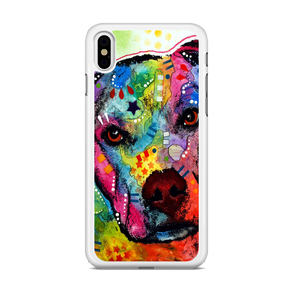 Pitbull Love Painting iPhone X / XS / XS Max Case