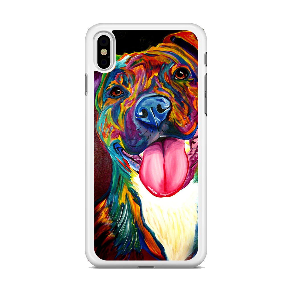 Pitbull Painting Art iPhone X / XS / XS Max Case