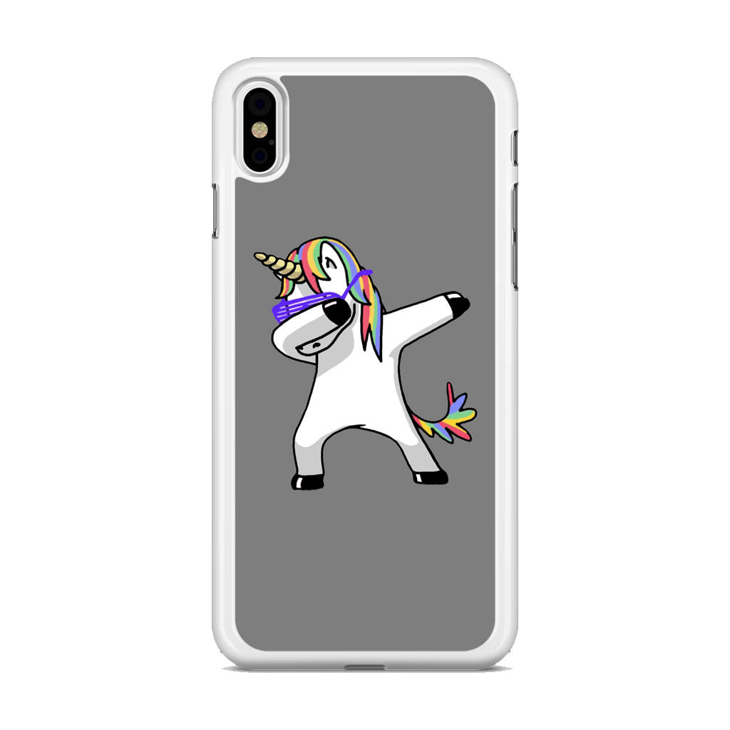 Unicorn Dabbing Grey iPhone X / XS / XS Max Case