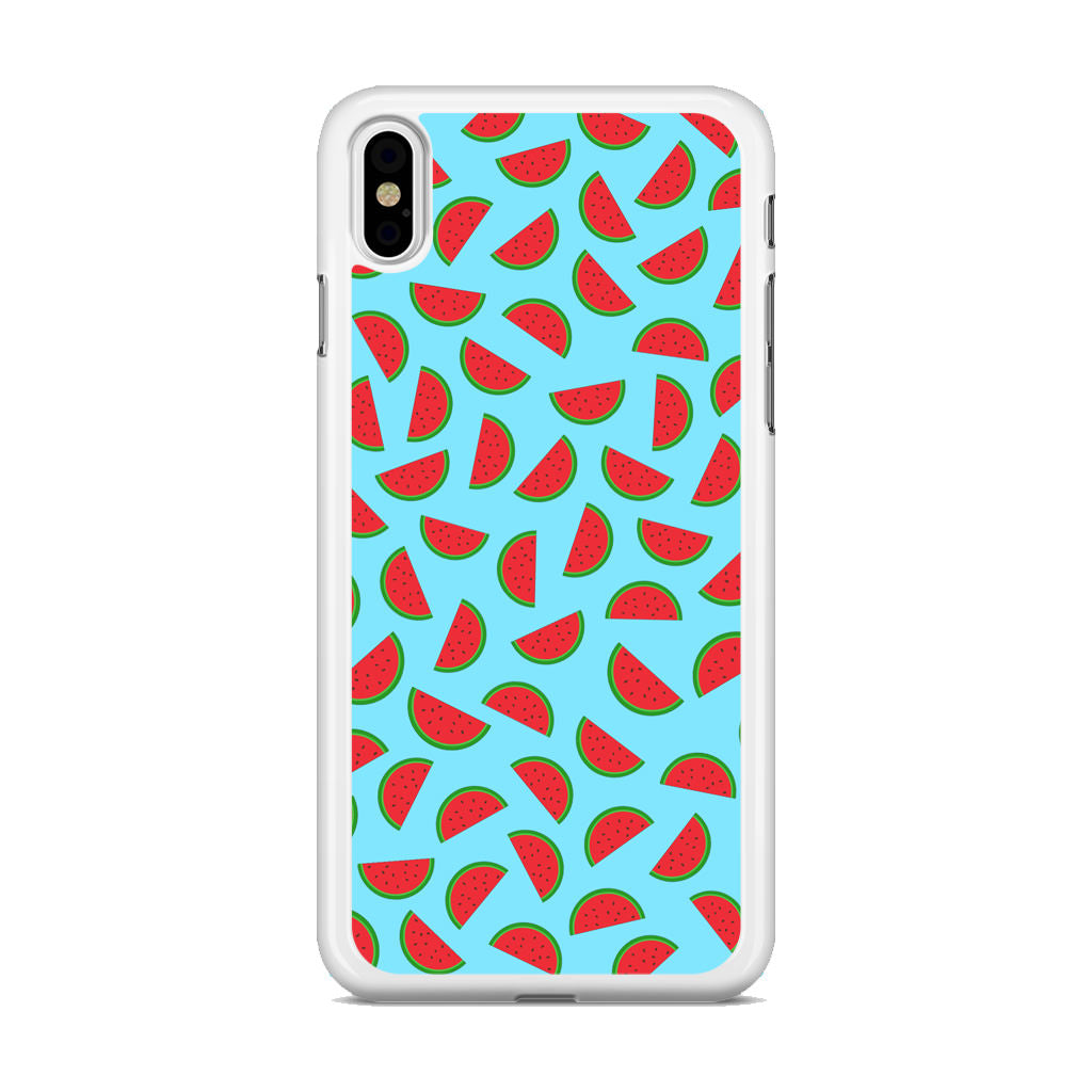 Watermelon Fruit Pattern Blue iPhone X / XS / XS Max Case