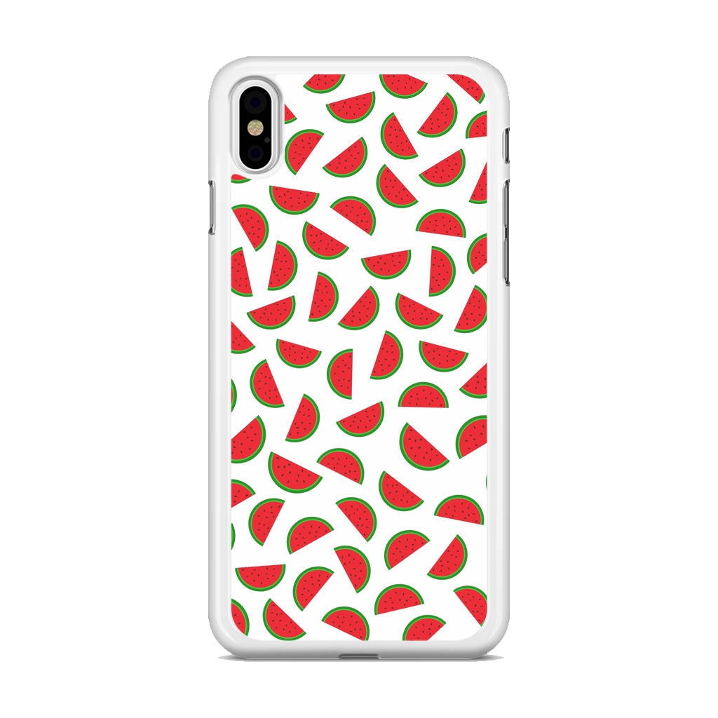 Watermelon Fruit Pattern White iPhone X / XS / XS Max Case