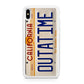 Back to the Future License Plate Outatime iPhone X / XS / XS Max Case