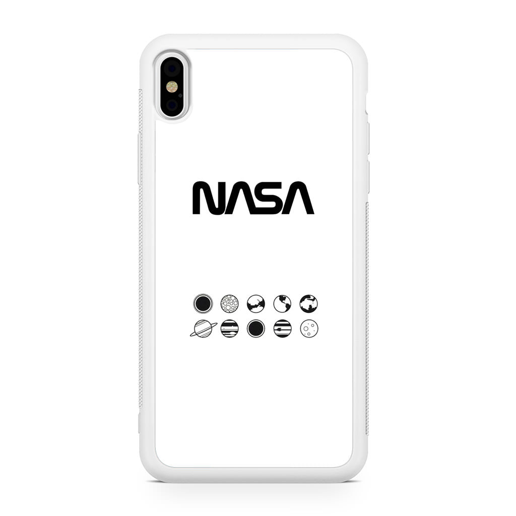 NASA Minimalist White iPhone X / XS / XS Max Case