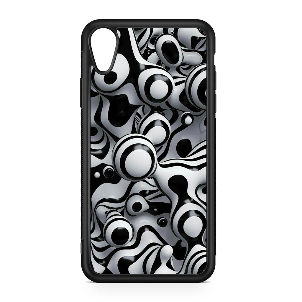 Abstract Art Black White iPhone XR Case