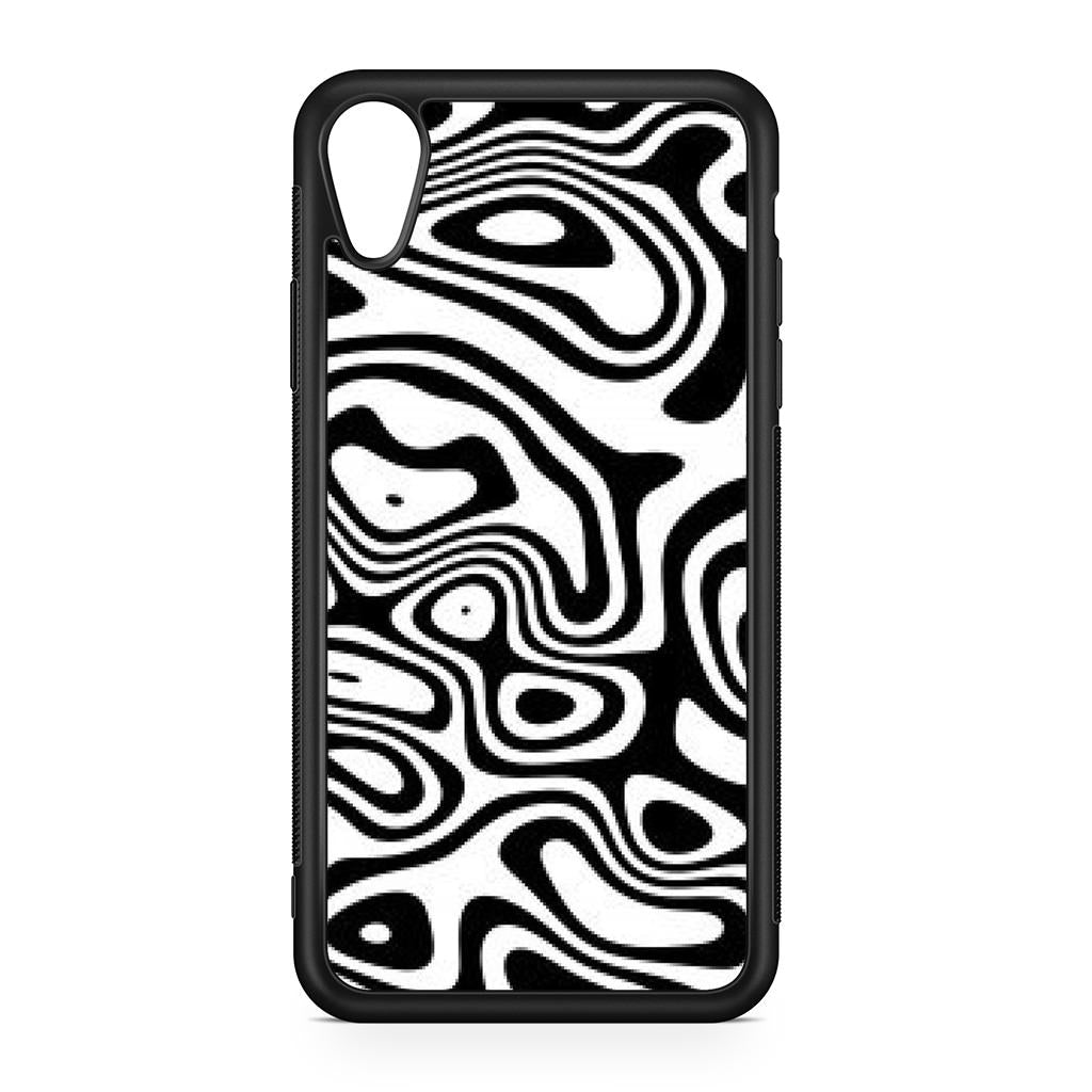 Abstract Black and White Background iPhone XR Case