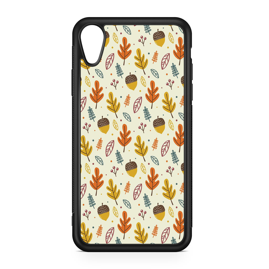 Autumn Things Pattern iPhone XR Case