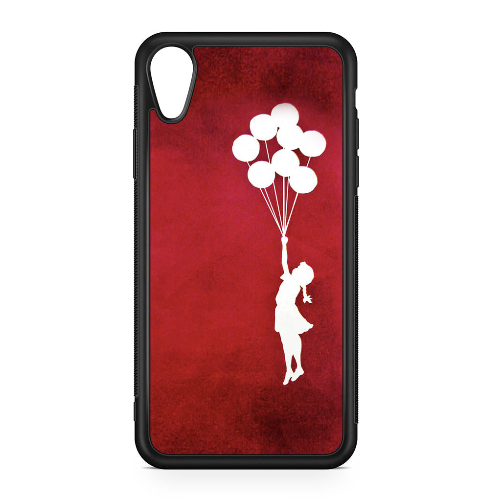 Banksy Girl With Balloons Red iPhone XR Case