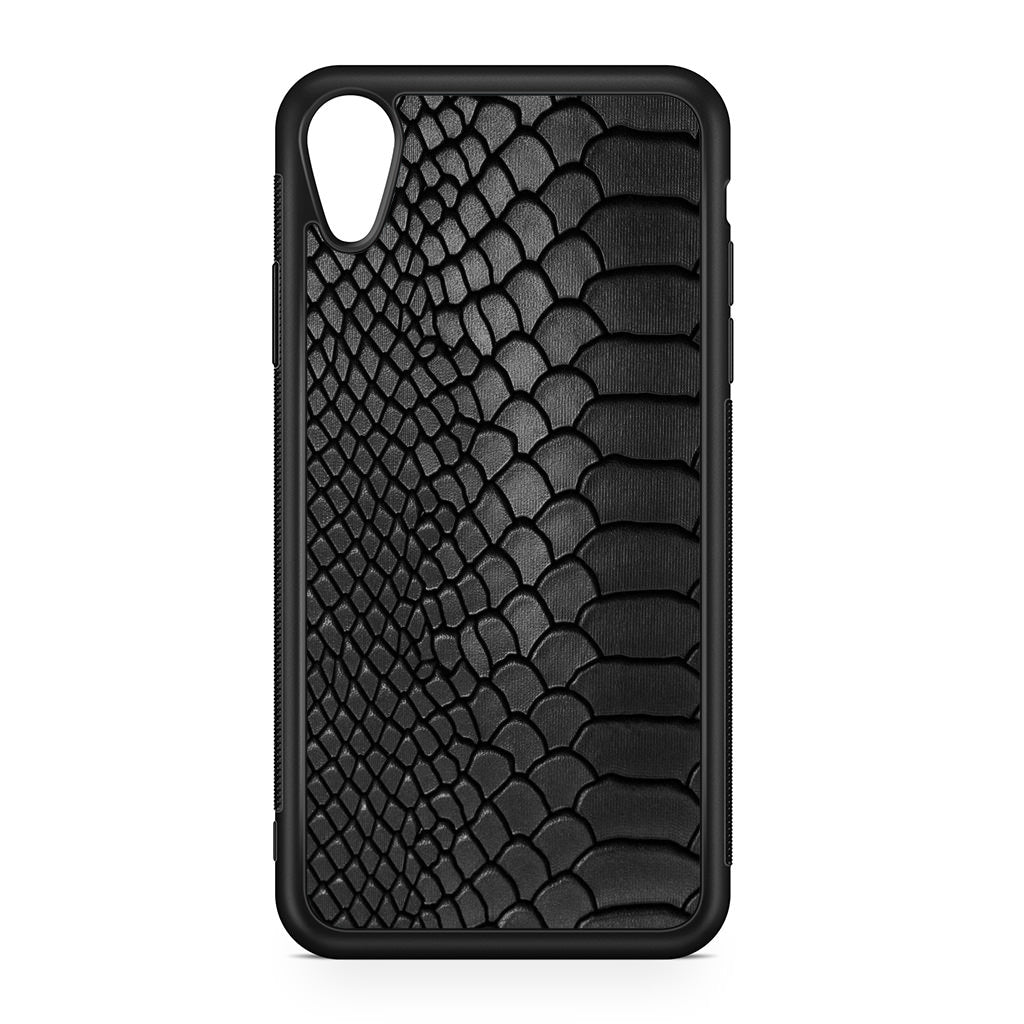 Black Snake Skin Texture iPhone XR Case