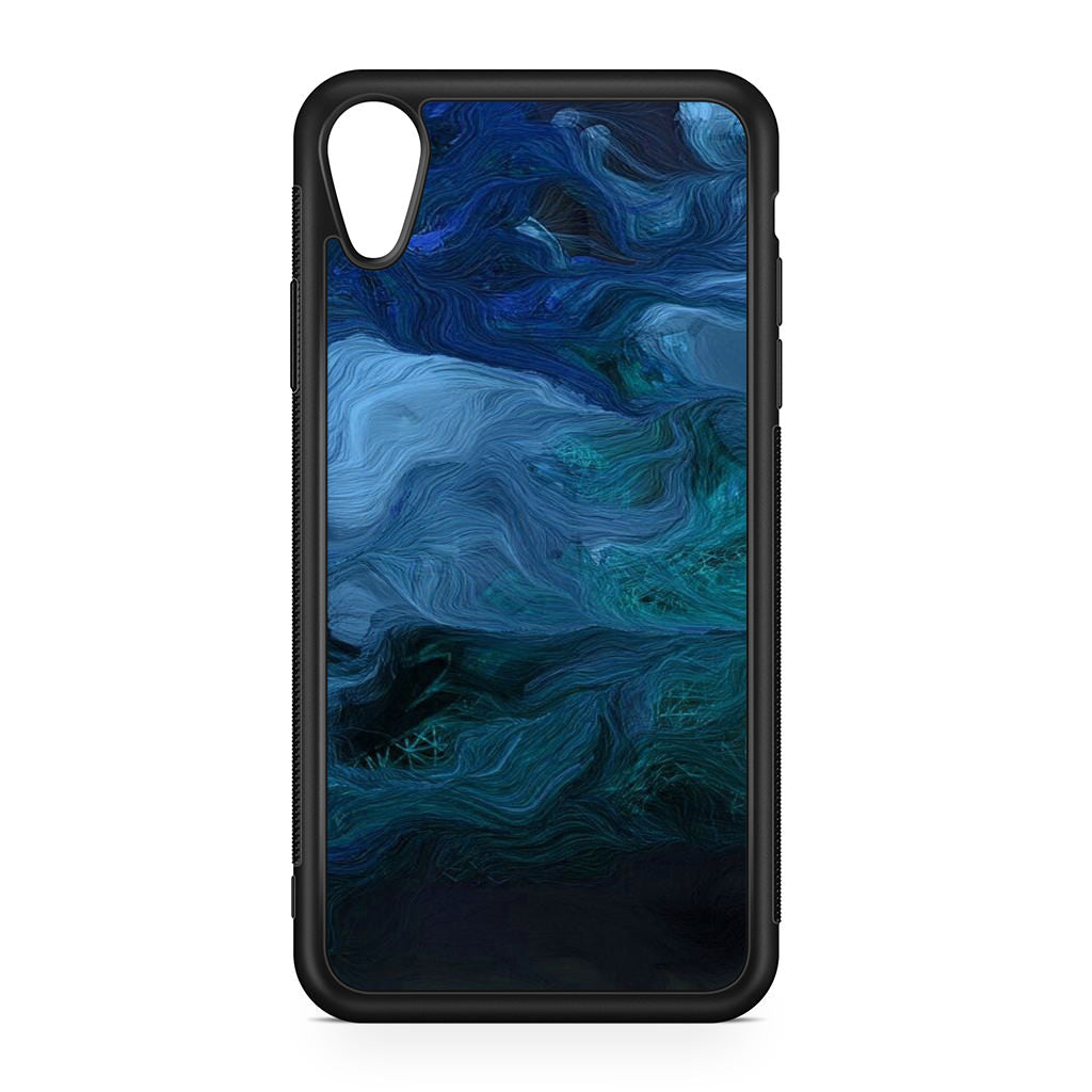 Blue Abstract Art iPhone XR Case