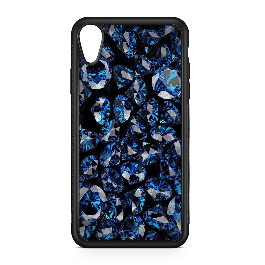 Blue Diamonds Pattern iPhone XR Case