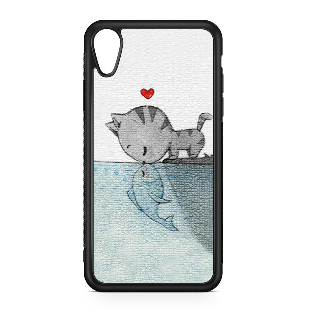 Cat Fish Kisses iPhone XR Case