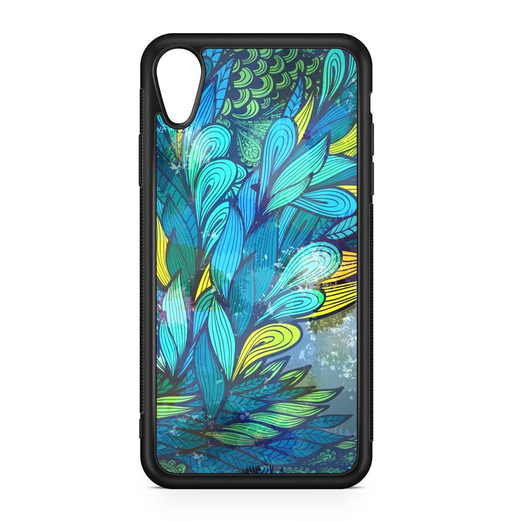 Colorful Art in Blue iPhone XR Case