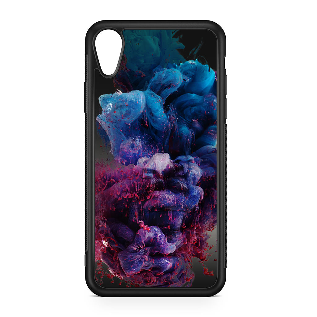 Colorful Dust Art on Black iPhone XR Case