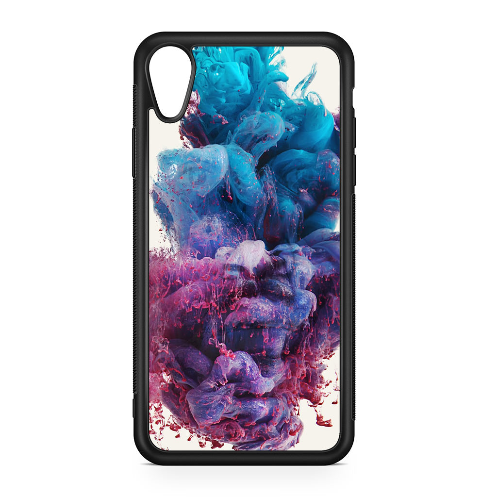 Colorful Dust Art on White iPhone XR Case