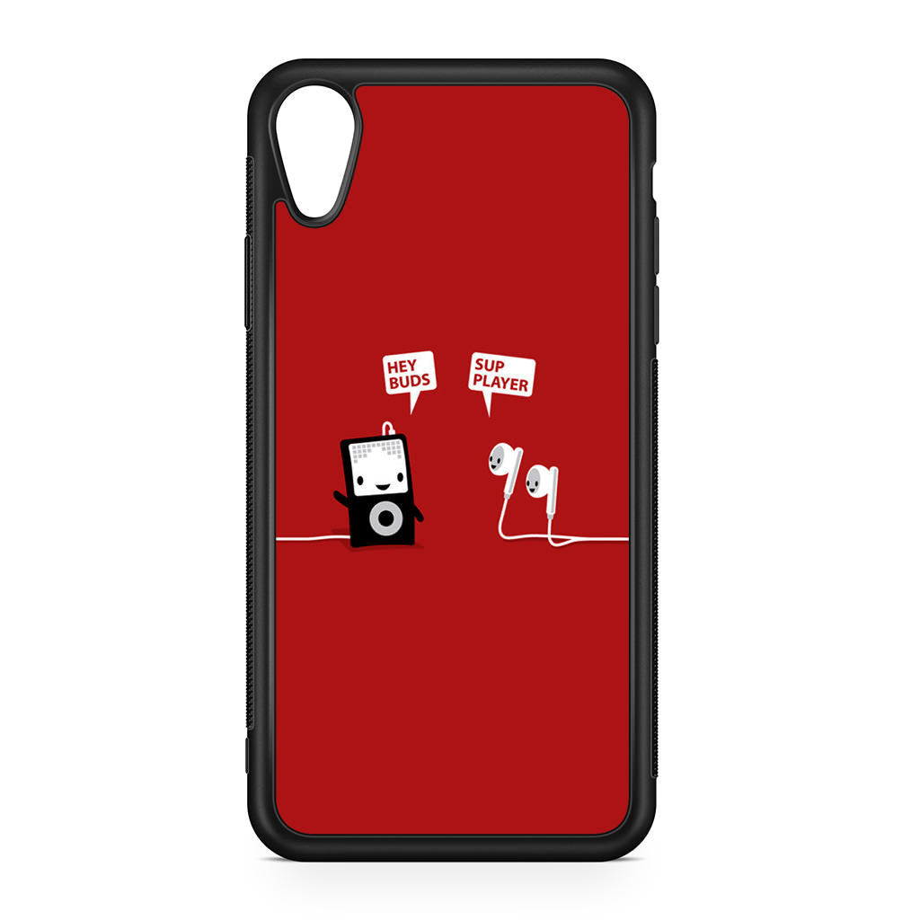 Funny Music Headphones Player Buds iPhone XR Case