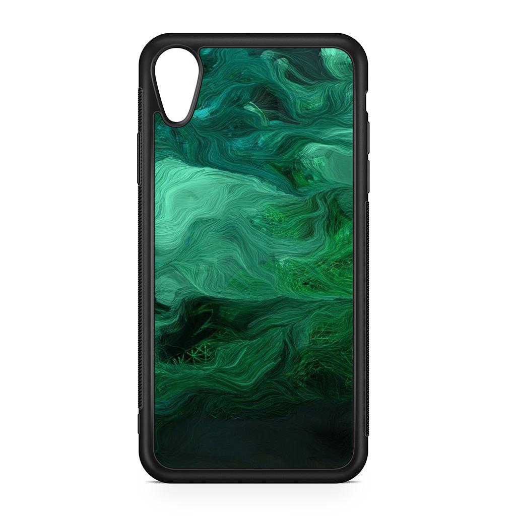 Green Abstract Art iPhone XR Case