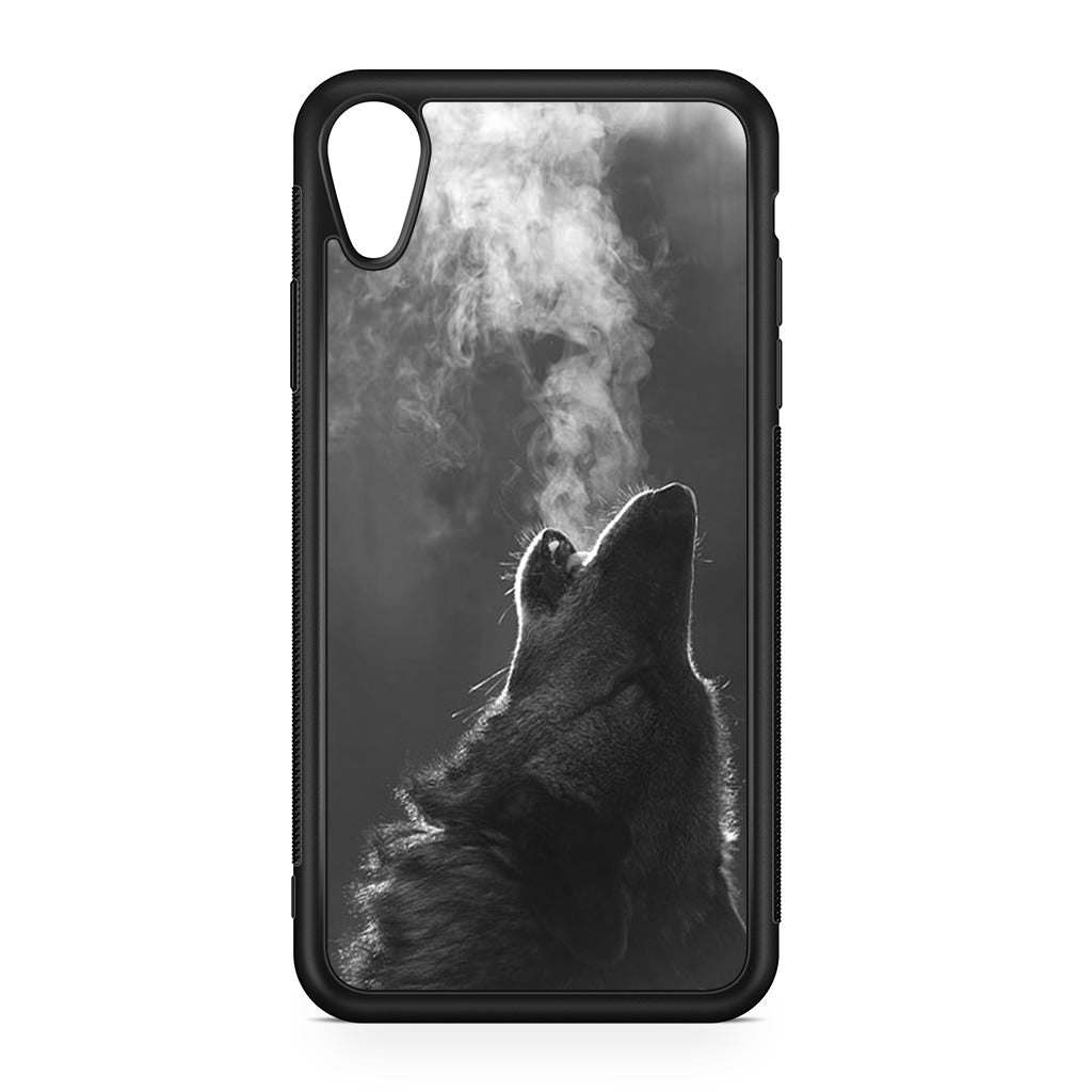 Howling Wolves Black and White iPhone XR Case