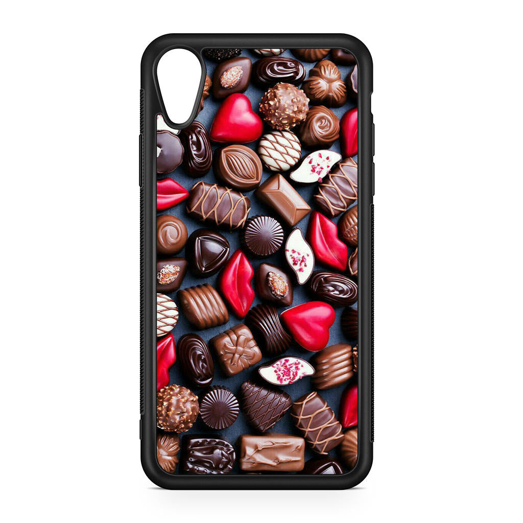 I Love Choco Pattern iPhone XR Case