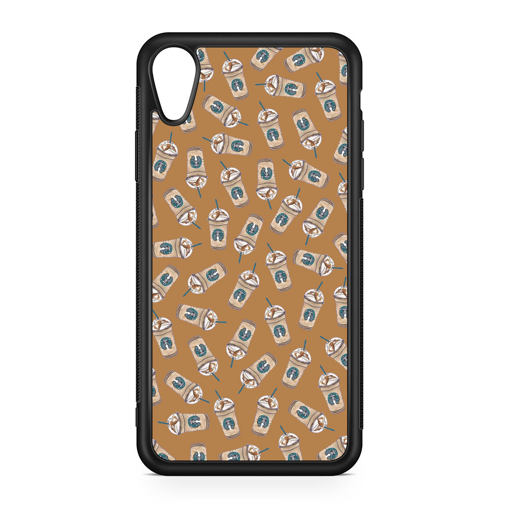 Iced Cappuccinos Lover Pattern iPhone XR Case