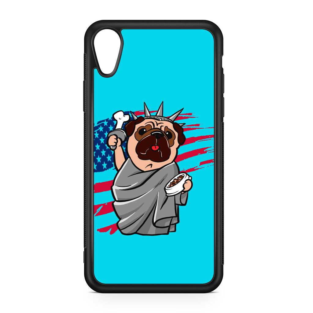 Independence Day Pug iPhone XR Case