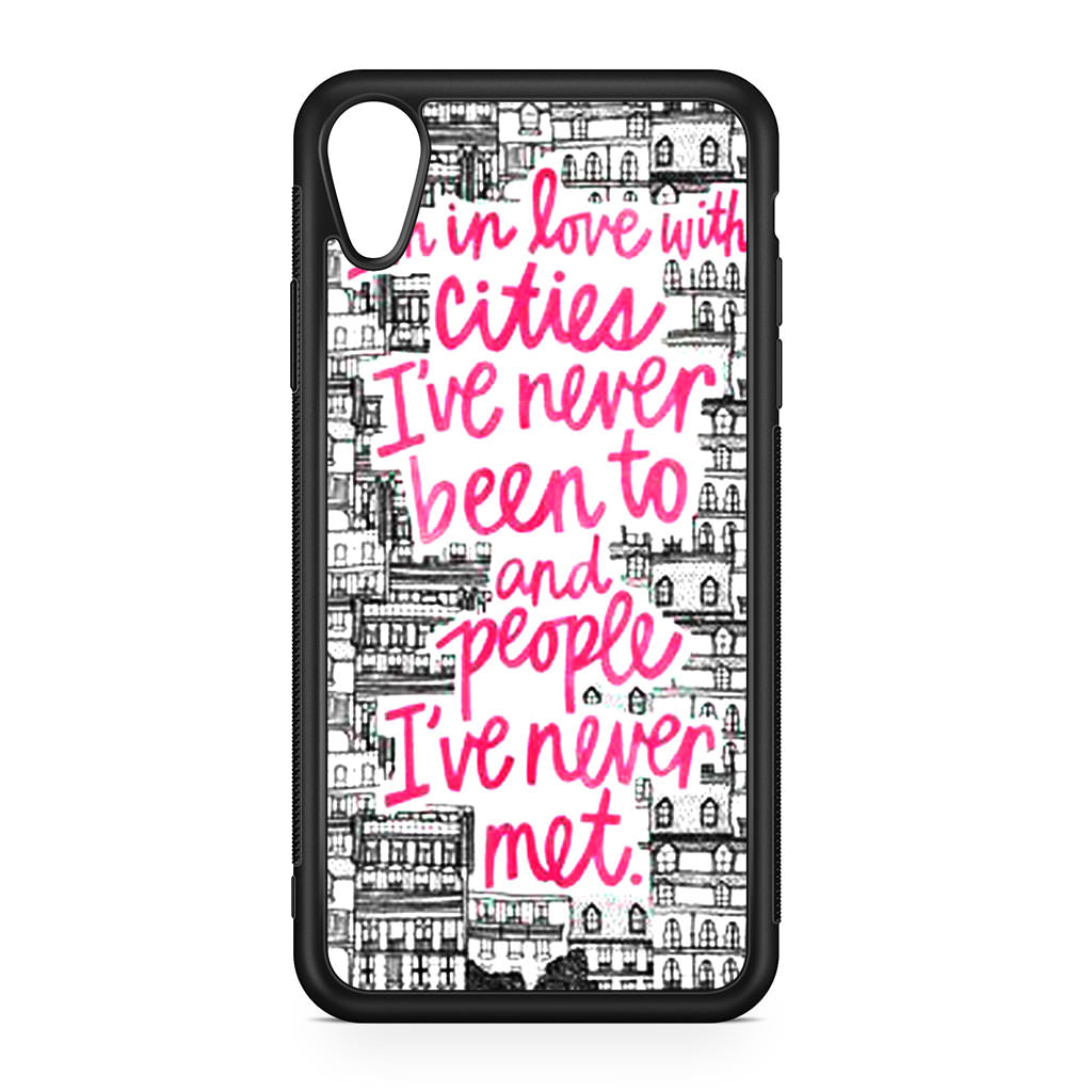 John Green Quotes I'm in Love With Cities iPhone XR Case