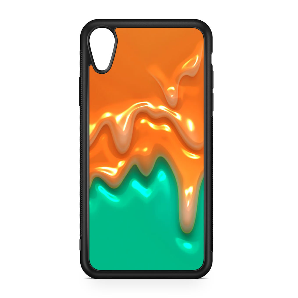 Orange Paint Dripping iPhone XR Case