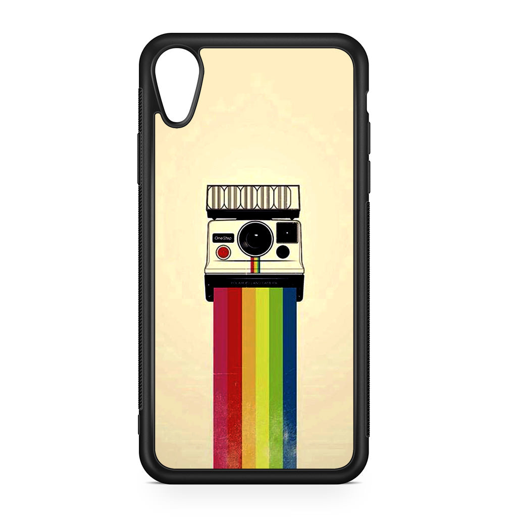 Polaroid Camera Colorful Rainbow iPhone XR Case