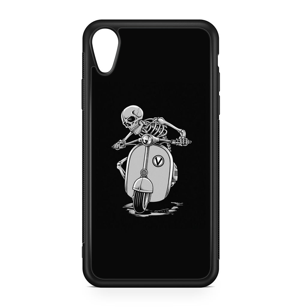 Skeleton Rides Scooter iPhone XR Case