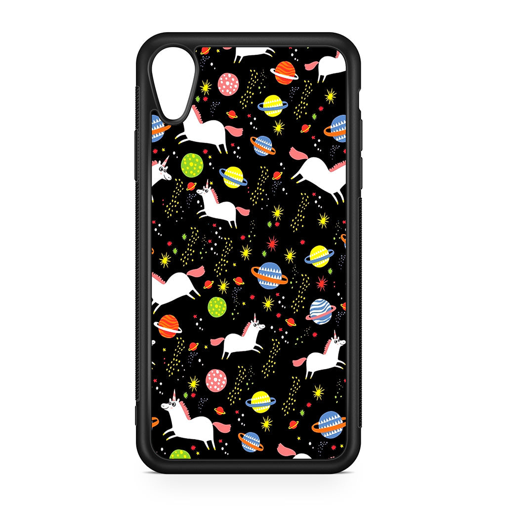 Space Unicorn Pattern iPhone XR Case