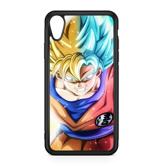 Goku SSJ 1 to SSJ Blue iPhone XR Case