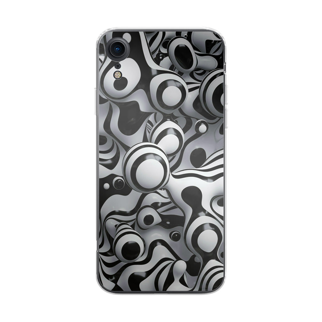 Abstract Art Black White iPhone XR Case