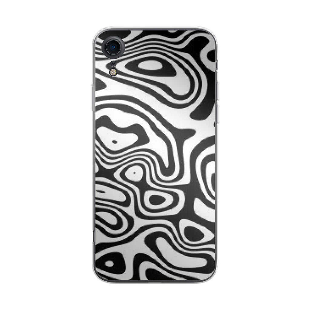 Abstract Black and White Background iPhone XR Case