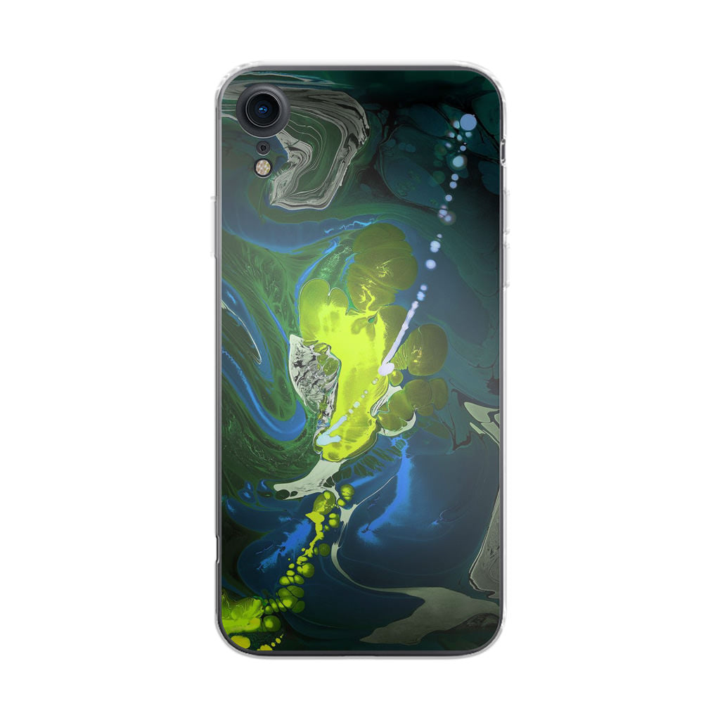 Abstract Green Blue Art iPhone XR Case