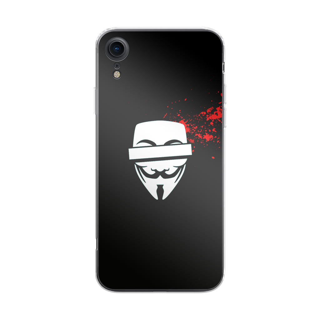 Anonymous Blood Splashes iPhone XR Case