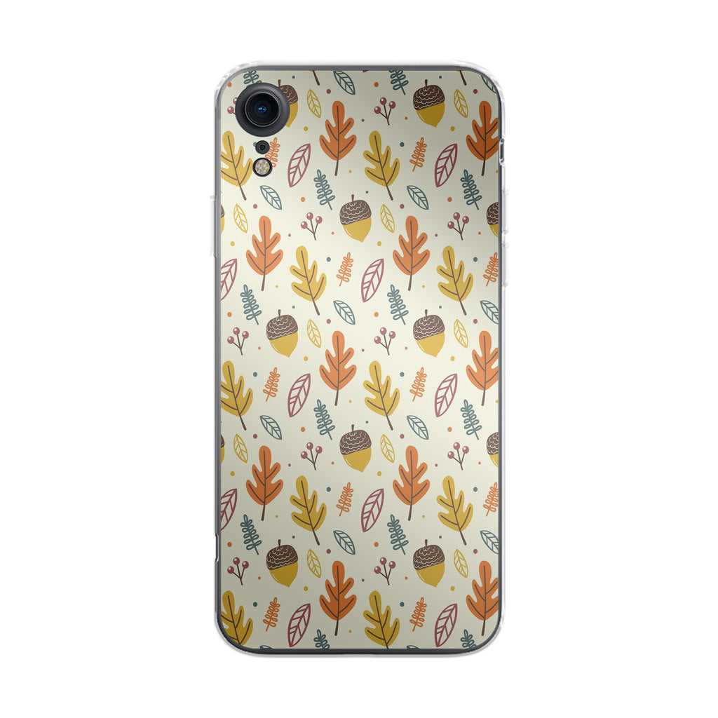 Autumn Things Pattern iPhone XR Case