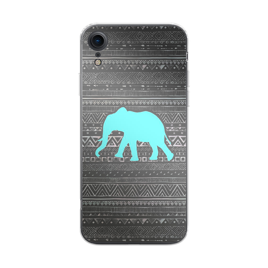 Aztec Elephant Turquoise iPhone XR Case