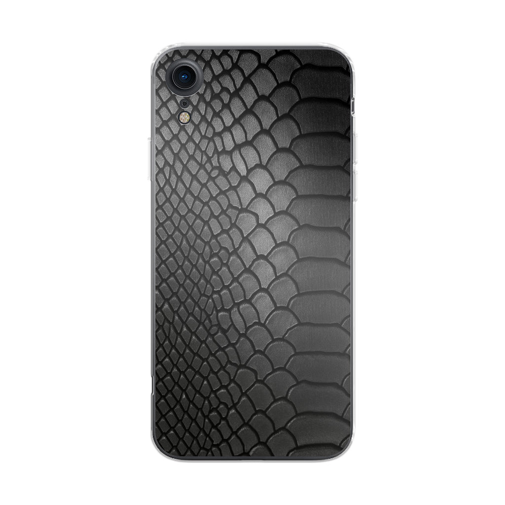 Black Snake Skin Texture iPhone XR Case