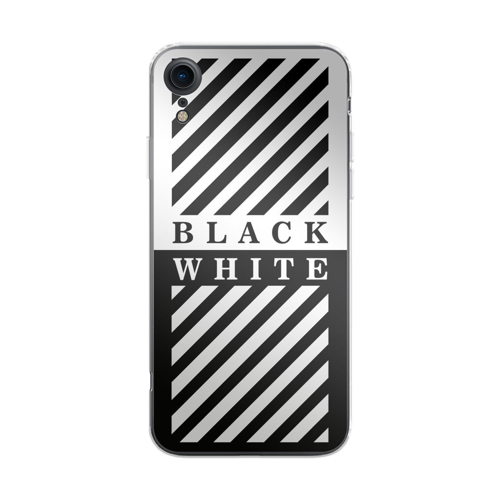 Black White Stripes iPhone XR Case