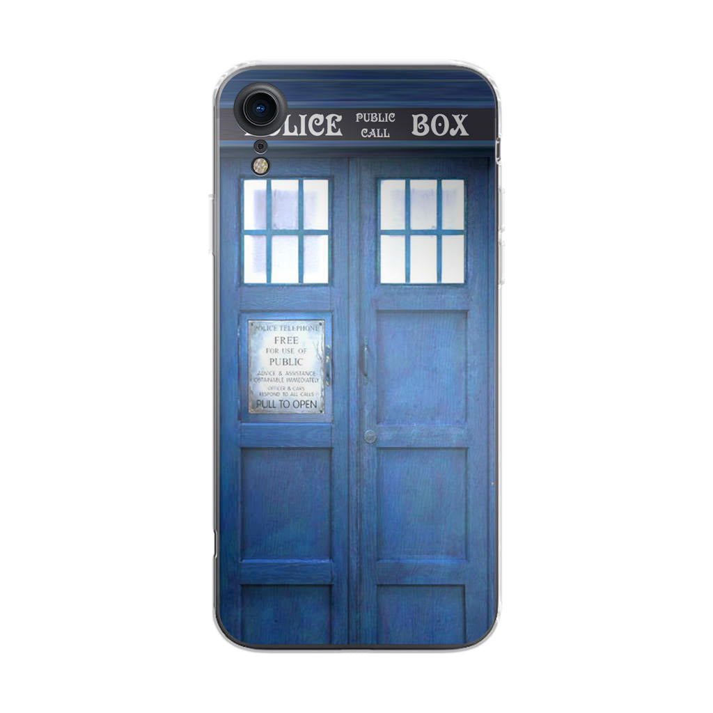 Blue Police Call Box iPhone XR Case