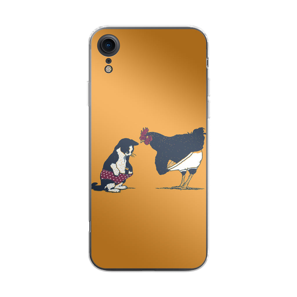 Cat Chicken Yellow Underwear Cute iPhone XR Case