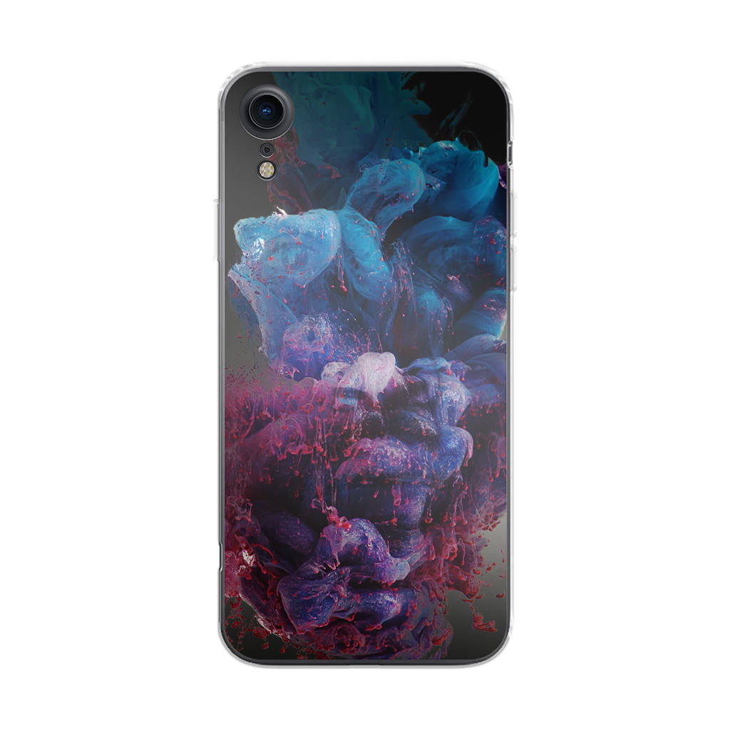 Colorful Dust Art on Black iPhone XR Case