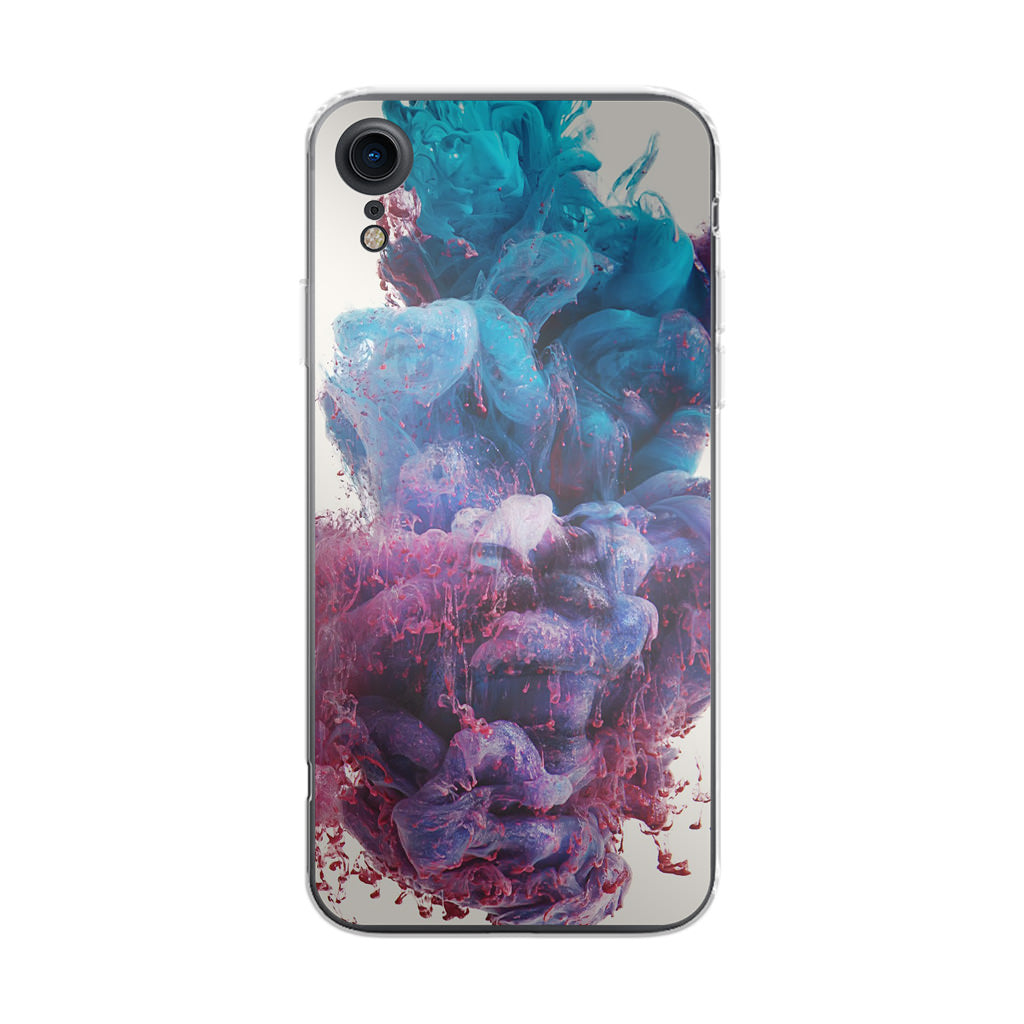 Colorful Dust Art on White iPhone XR Case