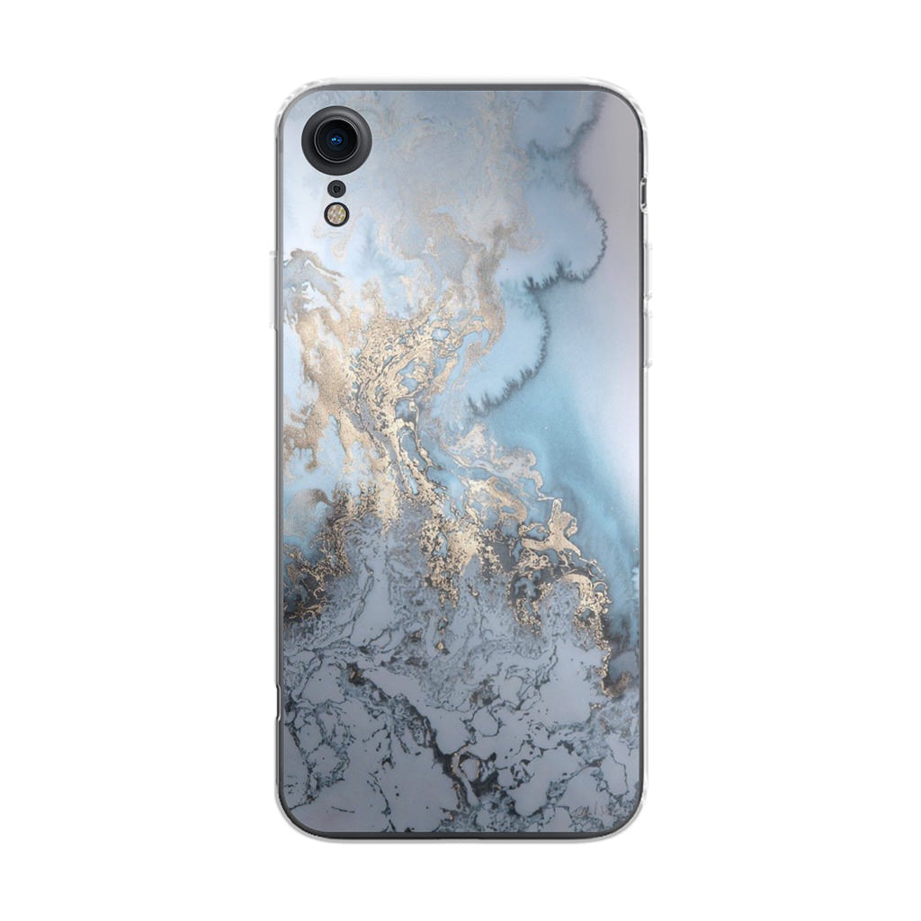 Golden Azure Marble iPhone XR Case