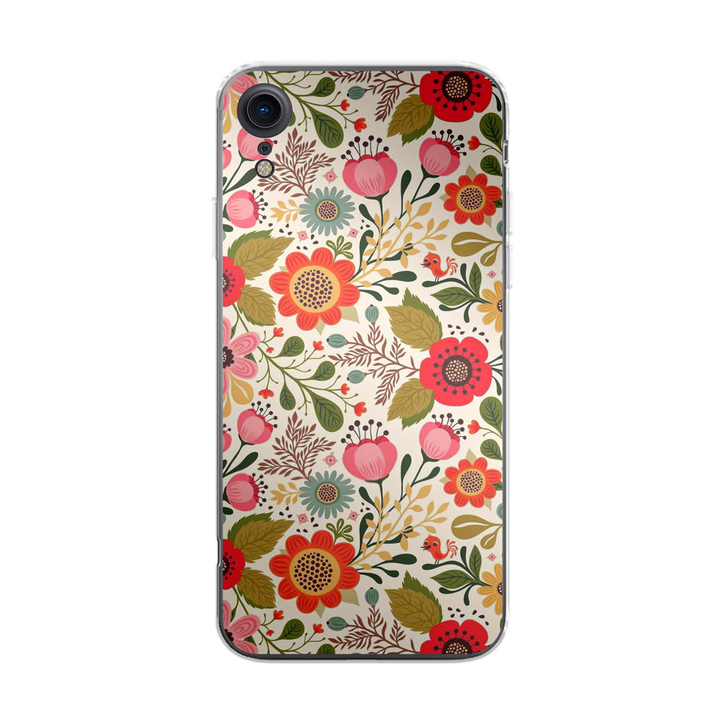 Hello Spring Pattern iPhone XR Case