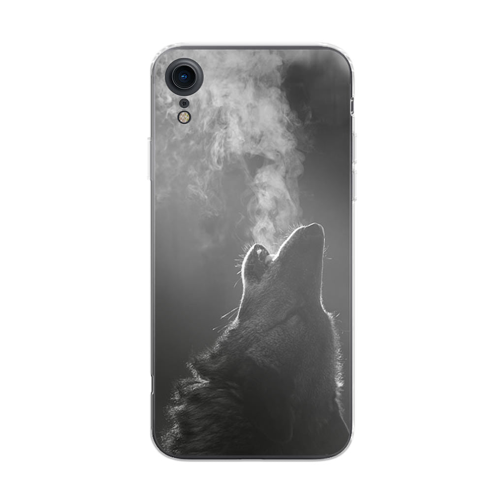 Howling Wolves Black and White iPhone XR Case