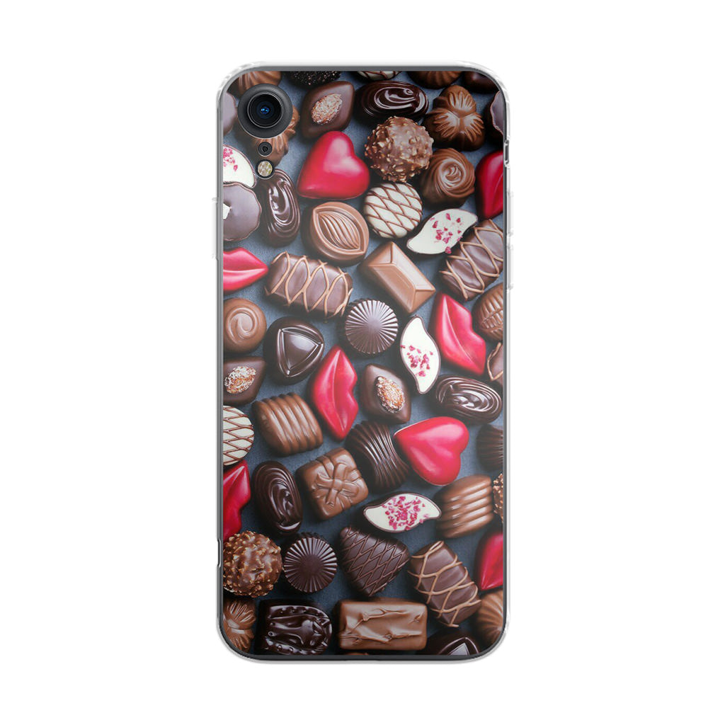 I Love Choco Pattern iPhone XR Case