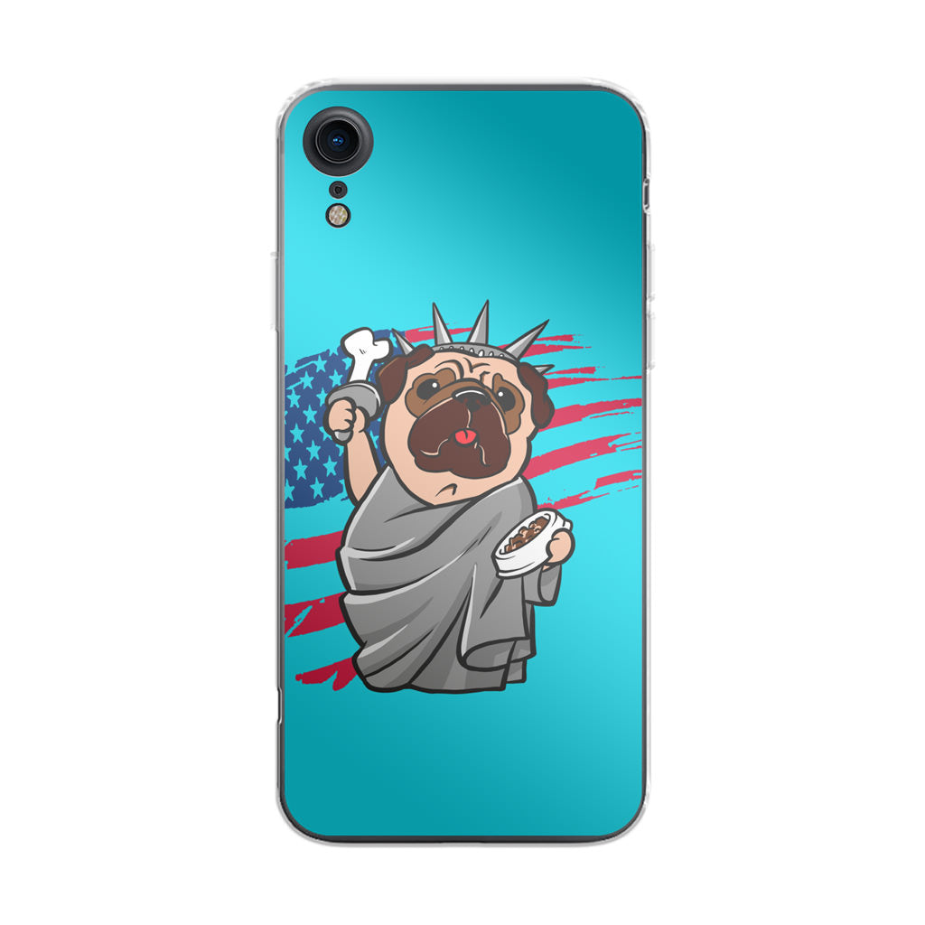 Independence Day Pug iPhone XR Case