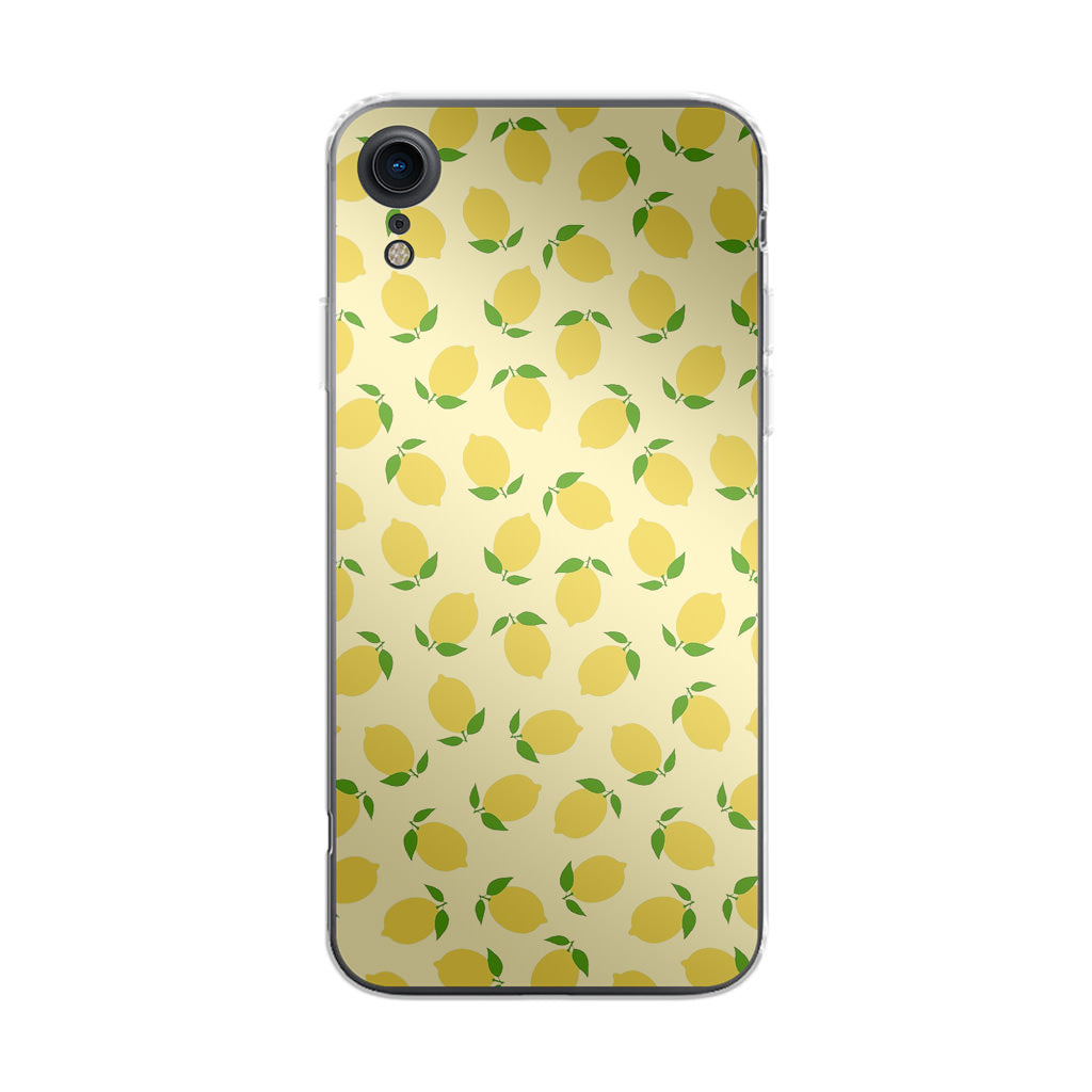 Lemons Fruit Pattern iPhone XR Case