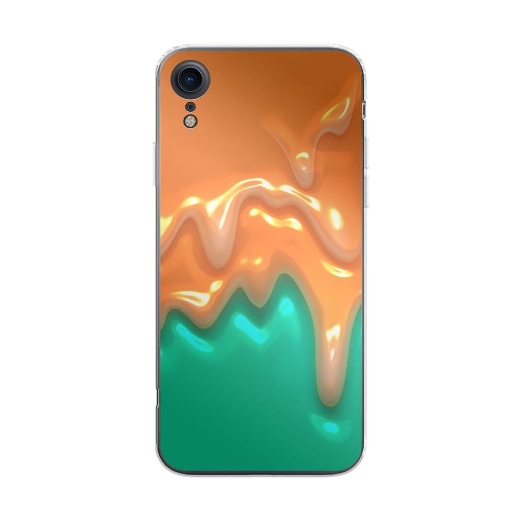 Orange Paint Dripping iPhone XR Case