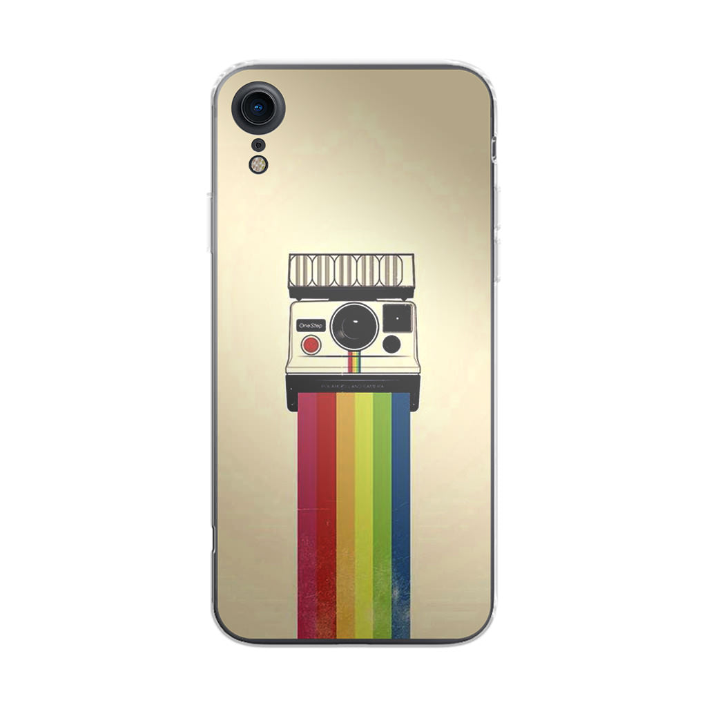 Polaroid Camera Colorful Rainbow iPhone XR Case